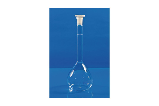 baňka odměrná zábrusová 100 ml, tř.A, plastová zátka, ověřená