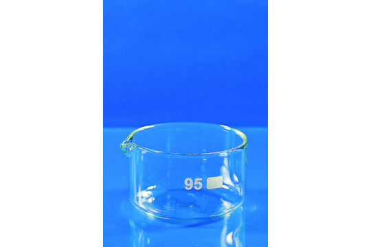 miska krystalizační s výlevkou, ploché dno, 150 ml, pr. 80 mm